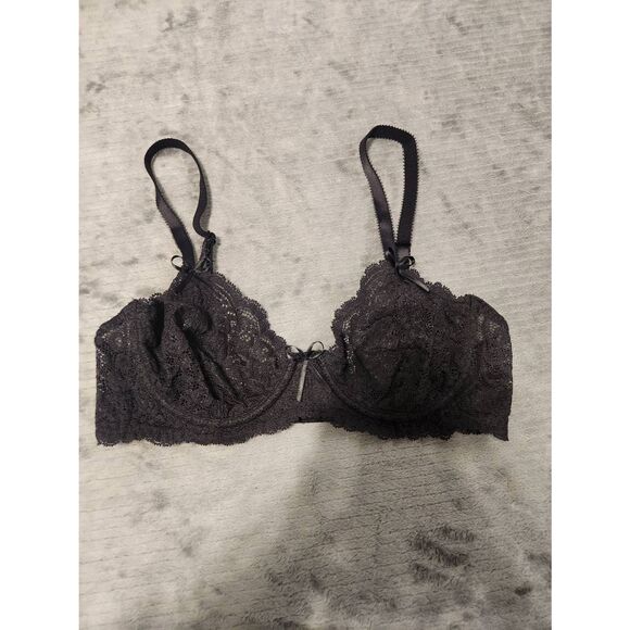 Victoria's Secret Very Sexy size 34B Push Up Without Padding Bra Black Lace - Picture 1 of 3